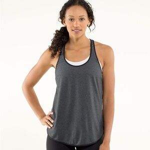 lululemon Women's Singlet Racerback Tank Top Heathered Gray